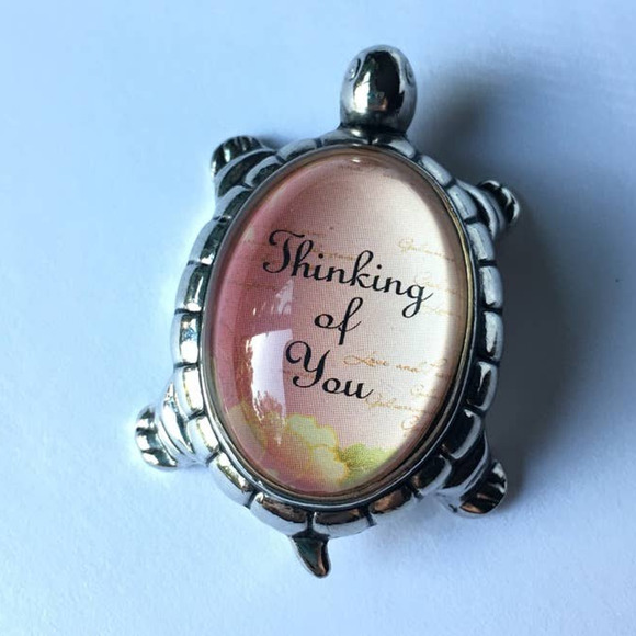 Other - Heavy silver turtle figurine with message - Thinking of You